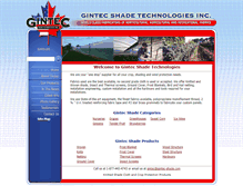 Tablet Screenshot of gintec-shade.com